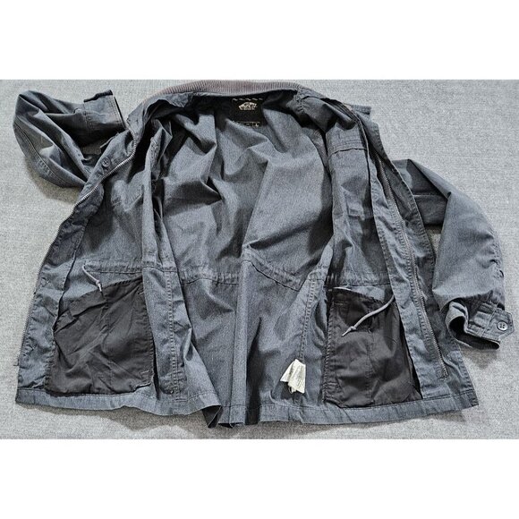 Vans Jacket Mens L Gray Full Zip Multi Pocket Barn Utility Chore Coat Outdoors - Picture 9 of 16